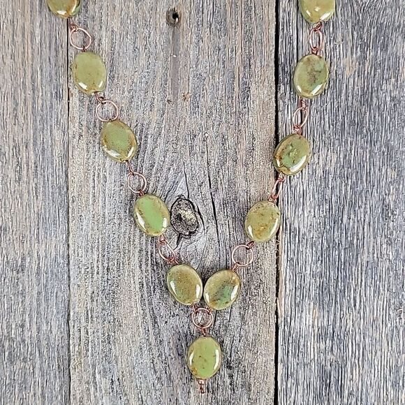 Stone drop necklace length inches 26 - Picture 4 of 6